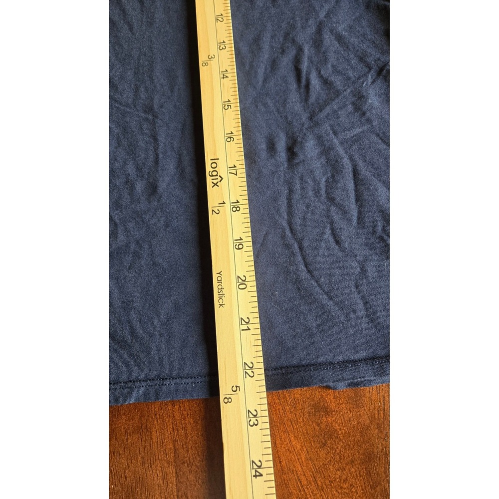 Quince Navy Blue Cotton Modal Muscle Tee Sleeveless Tank Top Large - Picture 6 of 6